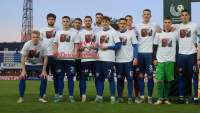 Игроки «Динамо-Брест» и «Гомеля» почтили День Победы перед игрой 8-го тура